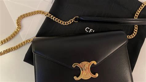 Celine Triomphe wallet on chain unboxing 